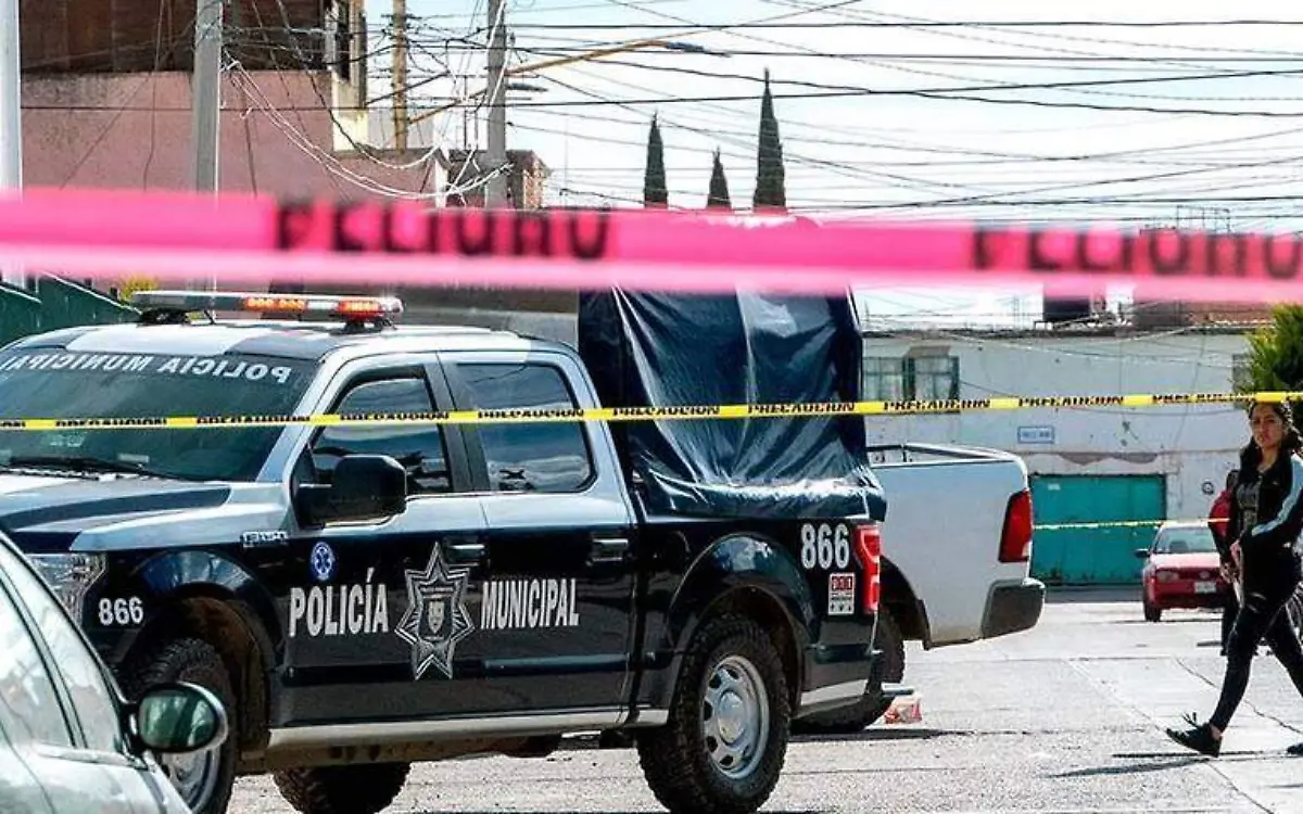 Patrulla policiaca en zona de intervención en Fresnillo, Zacatecas